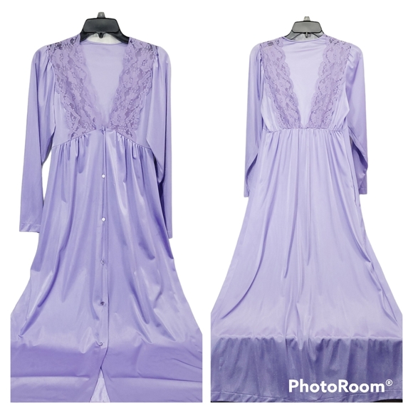 Gilead Intimates & Sleepwear Gilead Lander Small Petite Purple Dressing Gown Robe Pearl